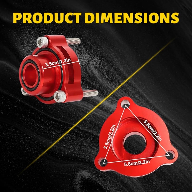 RselectMet Automotive Turbo Vacuum Adapter Compatilbe With 2.7 2019-2023 Turbo Chevy Silverado CT4 Sierra (Red) - Image 2